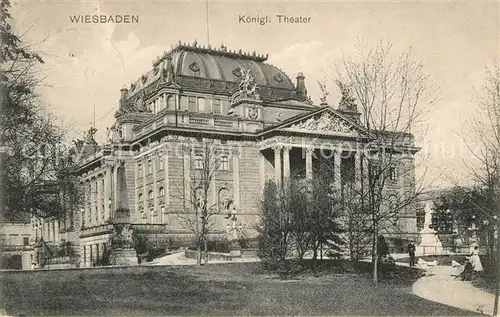AK / Ansichtskarte Wiesbaden Theater Kat. Wiesbaden