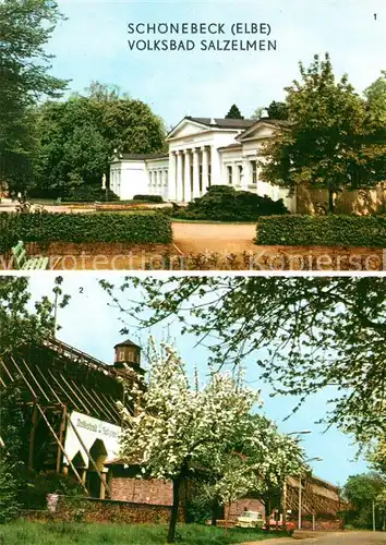 AK / Ansichtskarte Schoenebeck Elbe Volksbad Salzelmen Lindenbad Gradierwerk  Kat. Schoenebeck