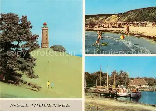 AK / Ansichtskarte Insel Hiddensee Leuchtturm Strand Hafen Kloster  Kat. Insel Hiddensee