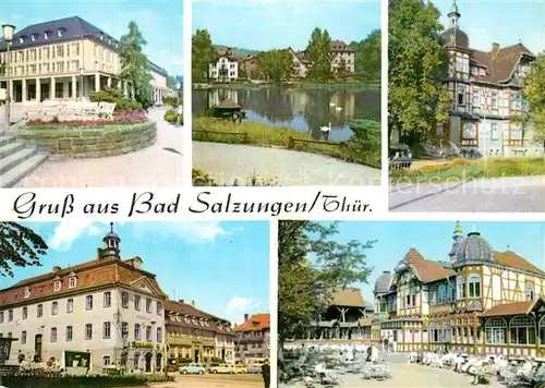 AK / Ansichtskarte Bad Salzungen Kurhaus Klubhaus Markt Gradierwerk  Kat. Bad Salzungen