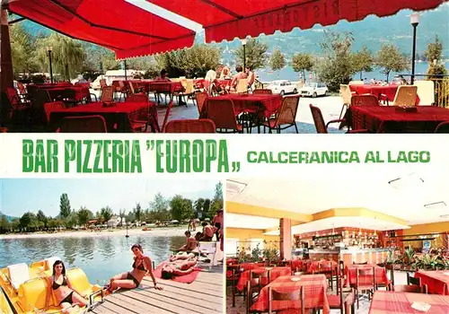 AK / Ansichtskarte Calceranica al Lago Bar Pizzeria Europa  Kat. Calceranica al Lago