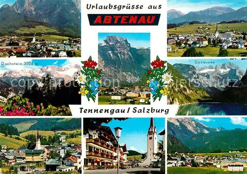 AK / Ansichtskarte Abtenau Panorama Dachstein Gosausee Dorfmotive Kat. Abtenau