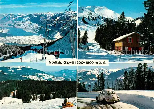 AK / Ansichtskarte Giswil Skilift Skihaus Moerlialp mit Restaurant Panoramastrasse Kat. Giswil
