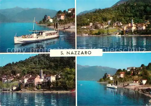 AK / Ansichtskarte San Nazzaro Lago Maggiore Fahrgastschiff Teilansichten