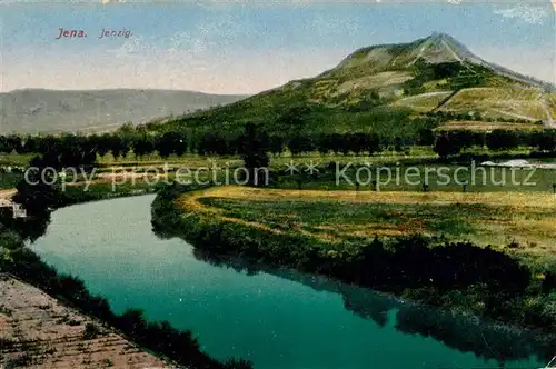 AK / Ansichtskarte Jena Thueringen Landschaftspanorama mit Saale und Jenzig