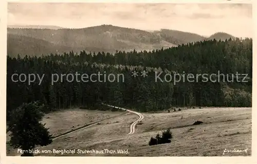 AK / Ansichtskarte Schmiedefeld Rennsteig Fernblick vom Berghotel Stutenhaus Thueringer Wald Kat. Schmiedefeld Rennsteig