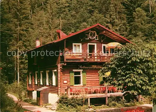 AK / Ansichtskarte Walsertal Kleinwalsertal Gaststaette Cafe Waldhaus Kat. Oesterreich