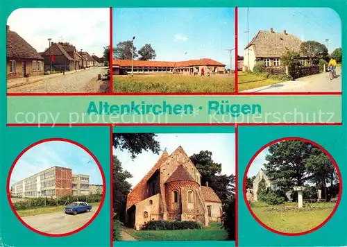 AK / Ansichtskarte Altenkirchen Ruegen Werner Seelenbinder Strasse Industriewarenkauf Kirche Kat. Altenkirchen Ruegen
