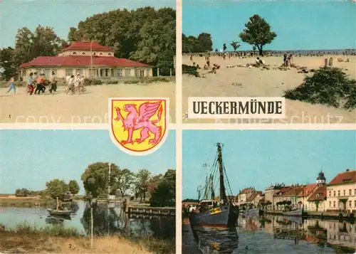 AK / Ansichtskarte Ueckermuende Mecklenburg Vorpommern HOG Strandhotel Strandbad Hafen Kat. Ueckermuende