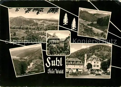 AK / Ansichtskarte Suhl Thueringer Wald Domberg Markt Suhler Schweiz Kat. Suhl