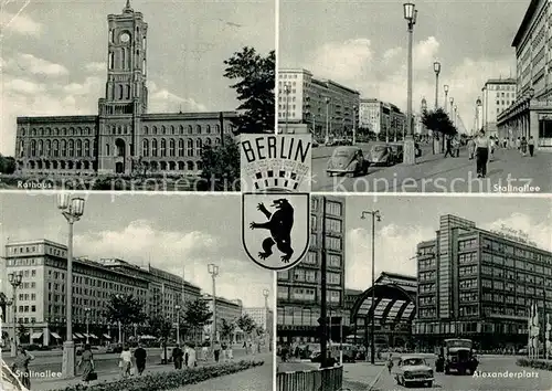 AK / Ansichtskarte Berlin Rathaus Stalinallee Alexanderplatz Kat. Berlin