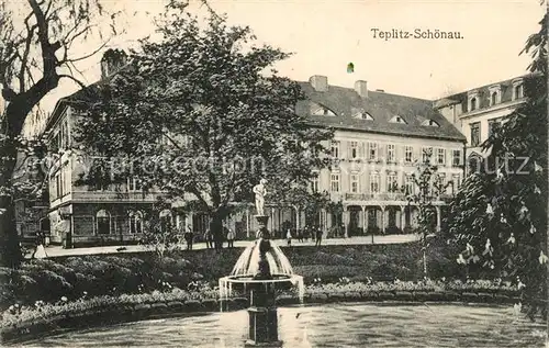 AK / Ansichtskarte Teplitz Schoenau Sudetenland Bad Herrenhaus Bad Springbrunnen Kat. Teplice