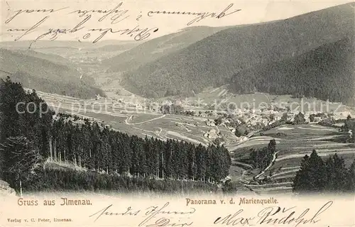 AK / Ansichtskarte Ilmenau Thueringen Panorama Blick von der Marienquelle Kat. Ilmenau