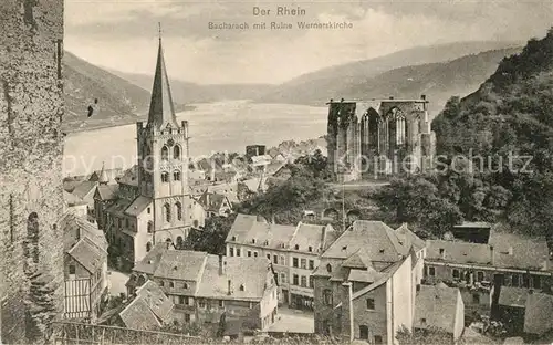 AK / Ansichtskarte Bacharach Rhein mit Ruine Wernerskirche Eltag Karte Kat. Bacharach