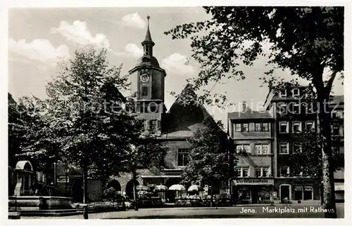 AK / Ansichtskarte Jena Thueringen Marktplatz mit Rathaus