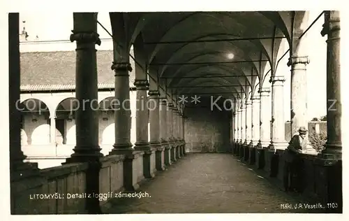 AK / Ansichtskarte Litomysl Detail z loggii zameckych Loggia im Schloss Kat. Leitomischl