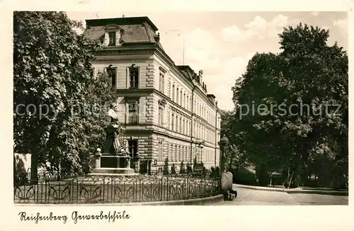 AK / Ansichtskarte Reichenberg Liberec Gewerbeschule Denkmal Bueste