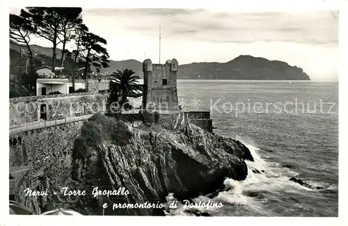 AK / Ansichtskarte Nervi Torre Gropallo e promontario di Portofino