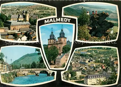 AK / Ansichtskarte Malmedy Wallonie Schloss Kirchen Bruecke Panorama Kat. Verviers