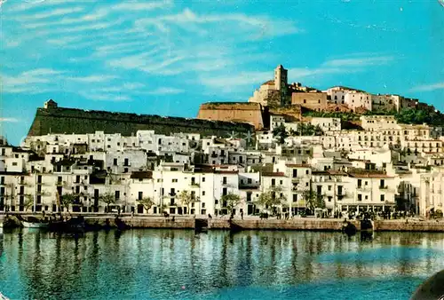 AK / Ansichtskarte Ibiza Islas Baleares Detalle de la ciudad antigua desde el puerto Kat. Ibiza