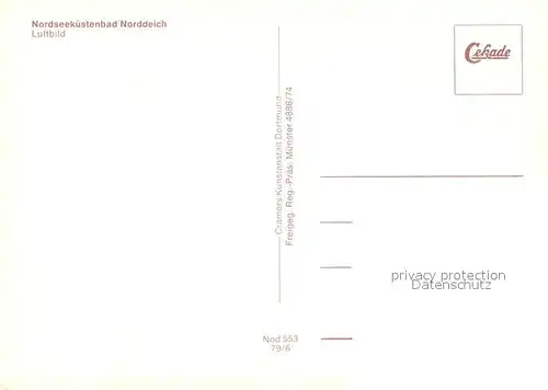 AK / Ansichtskarte Norddeich Dithmarschen Fliegeraufnahme Kat. Norddeich