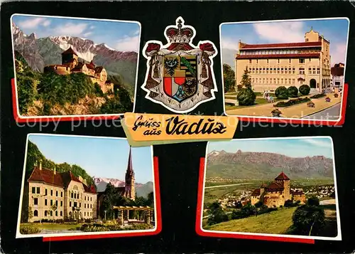 AK / Ansichtskarte Vaduz Liechtenstein Schloss Parlament Kirche Burg