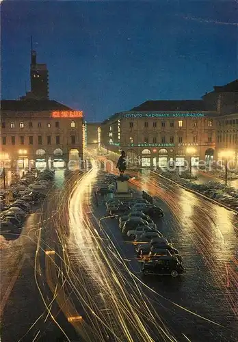AK / Ansichtskarte Torino San Carlo Platz bei Nacht Kat. Torino