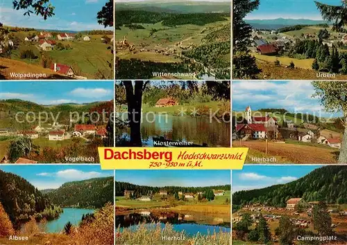 AK / Ansichtskarte Dachsberg Suedschwarzwald Wolpadingen Wittenschwand Urberg Vogelbach Hierbach Albsee Hierholz Campingplatz Kat. Dachsberg