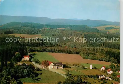 AK / Ansichtskarte Tromm Odenwald Gasthaus Pension Zur schoenen Aussicht Fliegeraufnahme Kat. Grasellenbach