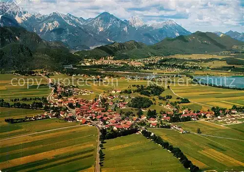 AK / Ansichtskarte Schwangau Fliegeraufnahme Forggensee Fuessen  Kat. Schwangau