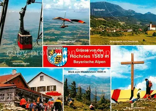 AK / Ansichtskarte Hochrieshuette Hochriesbahn Greinbach Gipfelkreuz Wendelstein Kat. Rosenheim