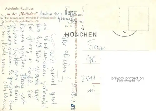 AK / Ansichtskarte Pfaffenhofen Ilm Autobahn Rasthaus In der Holledau Kat. Pfaffenhofen a.d.Ilm