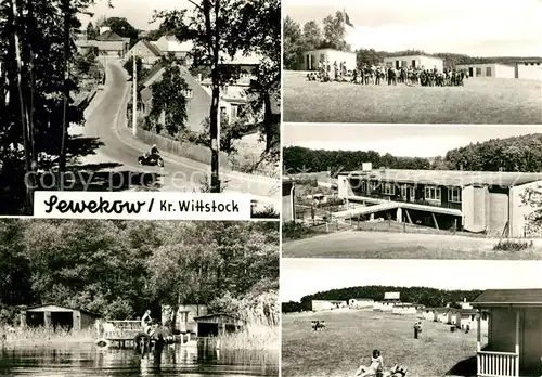 AK / Ansichtskarte Sewekow Dorfstrasse Strand Ferienlager Gaststaette Kat. Wittstock