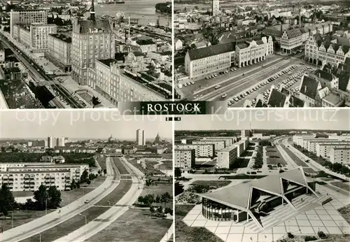 AK / Ansichtskarte Rostock Mecklenburg Vorpommern Lange Strasse Stadthafen Ernst Thaelmann Platz Kosmos Gaststaette Kat. Rostock