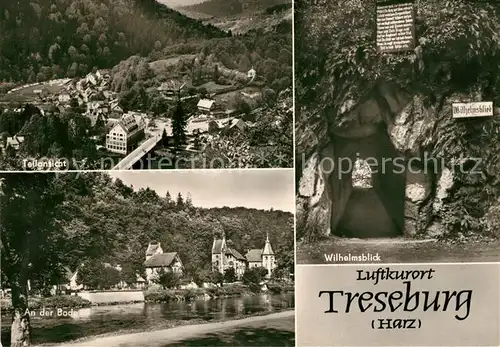 AK / Ansichtskarte Treseburg Harz Bode Wilhelmsblick Panorama Kat. Treseburg