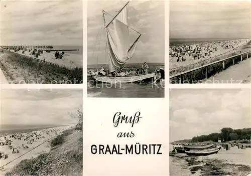 AK / Ansichtskarte Graal Mueritz Ostseebad Strand Boote  Kat. Seeheilbad Graal Mueritz