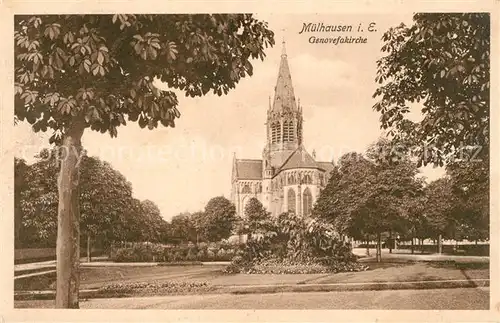 AK / Ansichtskarte Muehlhausen Elsass Genovefakirche Kat. Mulhouse