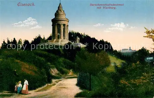 AK / Ansichtskarte Eisenach Thueringen Burschenschaftsdenkmal mit Wartburg Kat. Eisenach