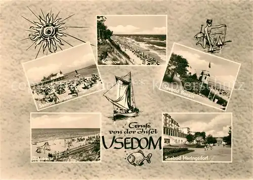 AK / Ansichtskarte Usedom Seebad Ahlbeck Koserow Heringsdorf Bansin Kat. Usedom