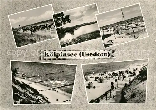 AK / Ansichtskarte Koelpinsee Usedom Strandpromenade Hafen  Kat. Usedom