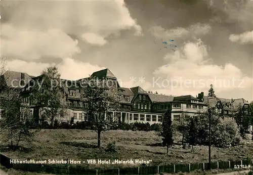 AK / Ansichtskarte Schierke Harz VEB Hotel Heinrich Heine Kat. Schierke Brocken