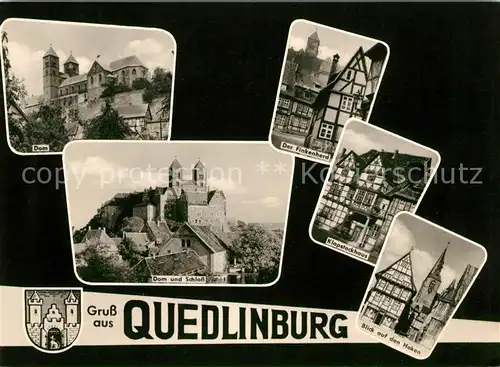 AK / Ansichtskarte Quedlinburg Dom Finkenherd Klopstockhaus Haken Kat. Quedlinburg