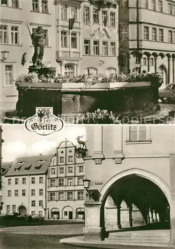 AK / Ansichtskarte Goerlitz Sachsen Neptunbrunnen Hirschlauben Kat. Goerlitz