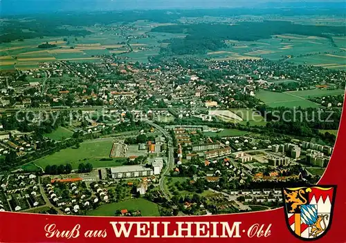 AK / Ansichtskarte Weilheim Oberbayern Fliegeraufnahme Kat. Weilheim i.OB