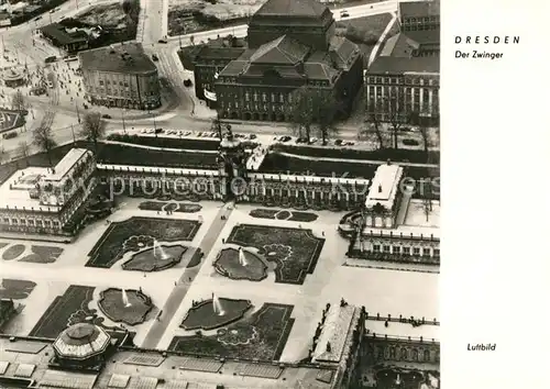 AK / Ansichtskarte Dresden Zwinger Fliegeraufnahme Kat. Dresden Elbe