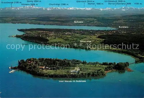 AK / Ansichtskarte Insel Mainau Fliegeraufnahme Staad Konstanz Schweiz Kat. Konstanz Bodensee