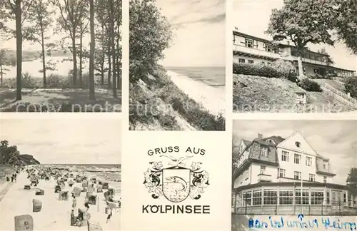 AK / Ansichtskarte Koelpinsee Usedom Teilansichten Strand Ferienheim Kat. Usedom
