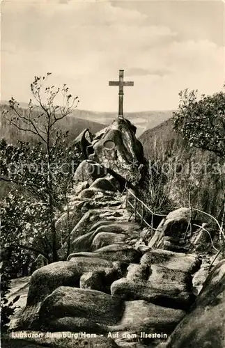 AK / Ansichtskarte Ilsenburg Harz Gipfelkreuz auf dem Ilsestein Kat. Ilsenburg Harz