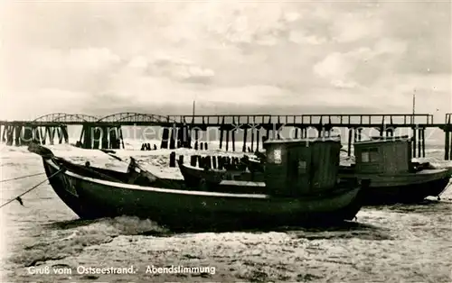 AK / Ansichtskarte Ahlbeck Ostseebad Ostseestrand Abendstimmung Kat. Heringsdorf Insel Usedom