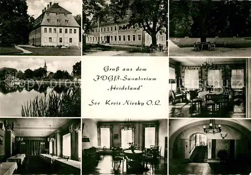 AK / Ansichtskarte Niesky FDGB Sanatorium Heideland Teilansichten Kat. Niesky